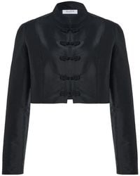 Sloan - Exclusive The Fitted Crepe Top - Lyst