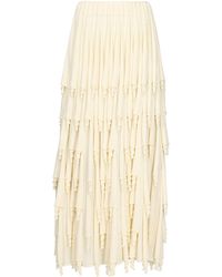 Alaïa - Layered Wool-Blend Maxi Skirt - Lyst