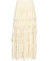 Alaïa - Layered Wool-Blend Maxi Skirt - Lyst