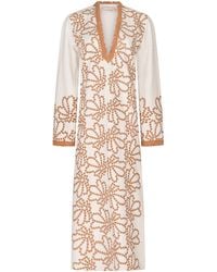 Silvia Tcherassi - Bernice Embroidered Cotton-blend Tunic Dress - Lyst