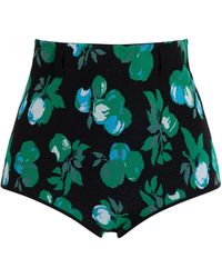 Coperni - High-Waisted Jacquard Knit Shorts - Lyst