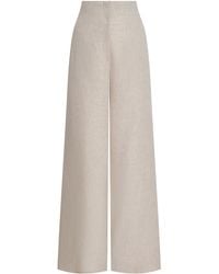 ANDRES OTALORA - Me Hablas Linen Wide-Leg Pants - Lyst