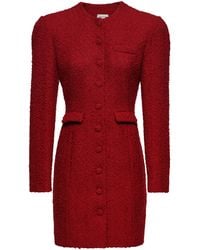 Magda Butrym - Bouclé Wool-Blend Structured Mini Dress - Lyst