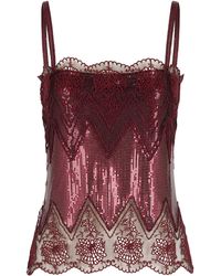 Rabanne - Embroidered Mesh Top - Lyst