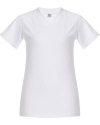 TOTEME - V-Neck Cotton T-Shirt - Lyst