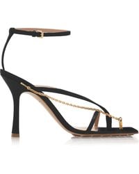 Bottega Veneta - Chain-trimmed Lounge Leather Sandals - Lyst