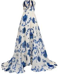 Francesca Miranda - Akoniton Strapless Silk Gown - Lyst