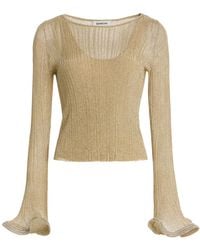 Jonathan Simkhai - Maebry Metallic Plisse Top - Lyst