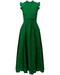 Erdem - Floral Cutwork Cotton-blend Dress - Lyst