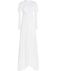 Philosophy Di Lorenzo Serafini Ruffled Jersey Gown - White