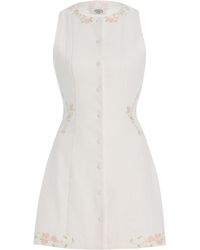 Mirror Palais - Embroidered Cotton Mini Dress - Lyst