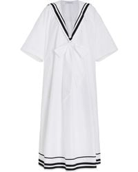 Franchise - Exclusive Coco Tie-Front Cotton Sailor Dress - Lyst