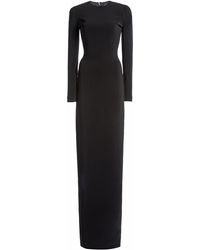 Balenciaga Crepe Maxi Dress - Black