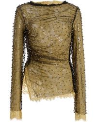 Siedres - Faye Embellished Layered Top - Lyst