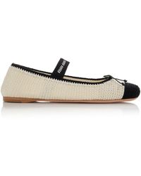 Miu Miu - Crocheted Ballet Flats - Lyst