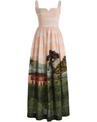 Agua Bendita - Jaspe Paraiso Linen Maxi Dress - Lyst
