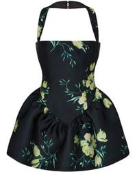 De La Vali - Aura Floral Satin Mini Dress - Lyst