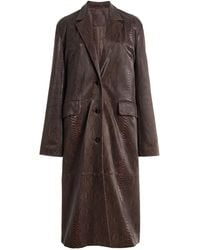 Paris Georgia Basics - Classic Python-embossed Leather Jacket - Lyst