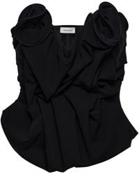 Magda Butrym - Sweetheart Neck Wool Corset Top - Lyst