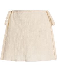Mare Perpetua - Shine Cotton Mini Skirt - Lyst