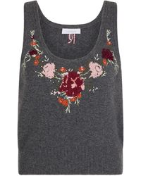 Rabanne - Embroidered Wool-Cashmere Top - Lyst
