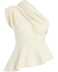 KHAITE - Aimee Asymmetric Merino-Wool Top - Lyst