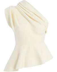 KHAITE - Aimee Asymmetric Merino-Wool Top - Lyst