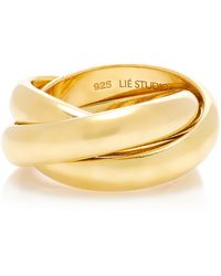 LIE STUDIO - The Sofie 18k Gold-plated Ring - Lyst