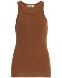 ÉTERNE - High-neck Fitted Jersey Tank Top - Lyst