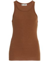 ÉTERNE - High-neck Fitted Jersey Tank Top - Lyst