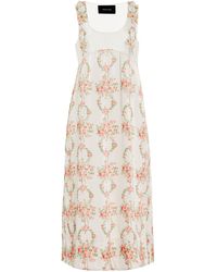 Simone Rocha - Tulle And Floral Jersey Midi Slip Dress - Lyst