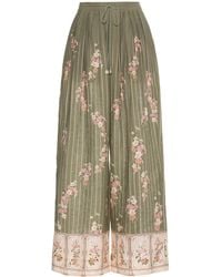 Agua Bendita - Cocada Paraiso Embroidered Linen Trousers - Lyst