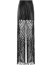 LAPOINTE - Faux-leather Mesh Jeans - Lyst