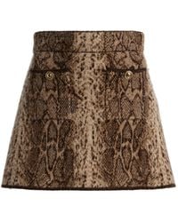 Cara Cara - Dayton Snake- Wool Mini Skirt - Lyst