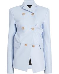 KHAITE - Rolo Draped Plonge Leather Jacket - Lyst