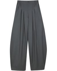 Cortana - Ahora Pleated Wool Wide Leg Pants - Lyst