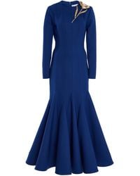 Carolina Herrera - Wool-Blend Midi Dress - Lyst