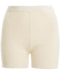 Jacquemus Arancia Mohair-blend Shorts - White