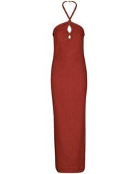ANDRES OTALORA - Atardeceres Embellished Linen Maxi Dress - Lyst