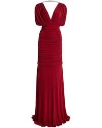 Jonathan Simkhai - Norvelle Draped Jersey Gown - Lyst