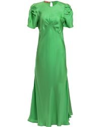 Maggie Marilyn It's Up To You Silk Midi Dress - Green
