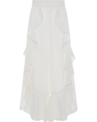 Alice McCALL White Ruffled Front Worlds Way Pants