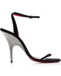 Christian Louboutin - Arch Queen 100mm Embellished Suede Sandals - Lyst