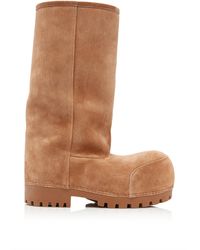 Balenciaga - Alaska Suede & Faux-fur Boots - Lyst