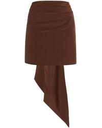Prada - Silk Crepe De Chine Mini Wrap Skirt - Lyst
