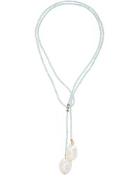 Joie DiGiovanni - Gold-filled, Aquamarine, Diamond And Pearl Necklace - Lyst