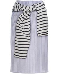 Brandon Maxwell - The Townes Trompe L'Oeil Cotton Midi Skirt - Lyst