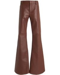 Chloé - Leather Wide-leg Pants - Lyst