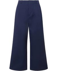 STAUD - Luca Cropped Stretch-cotton Flare Pants - Lyst