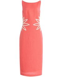 ANDRES OTALORA - Exclusive Kamar Embroidered-Linen Midi Dress - Lyst